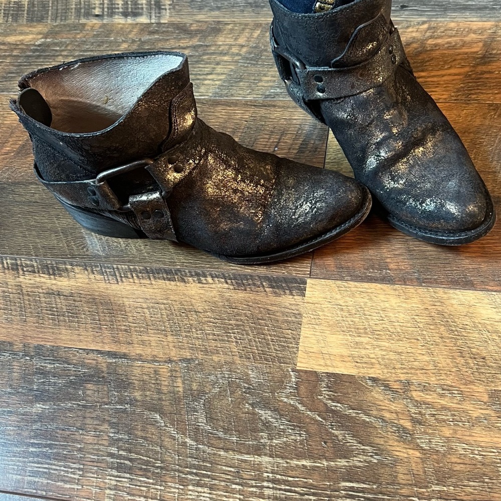 Freebird by Steven Distressed Black Ankle Boots